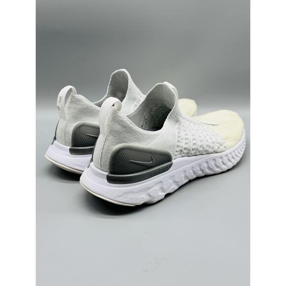 Nike Shoes Womens 9 White React Phantom Run Flyknit 2 Slip On Running Sneakers - Picture 9 of 13